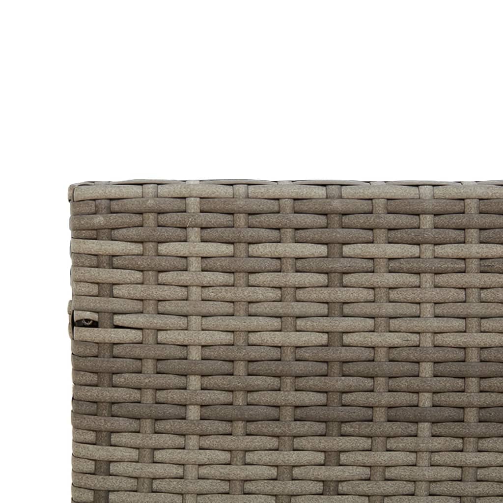 Canapé de jardin avec table et coussins en forme de L gris - XIOS