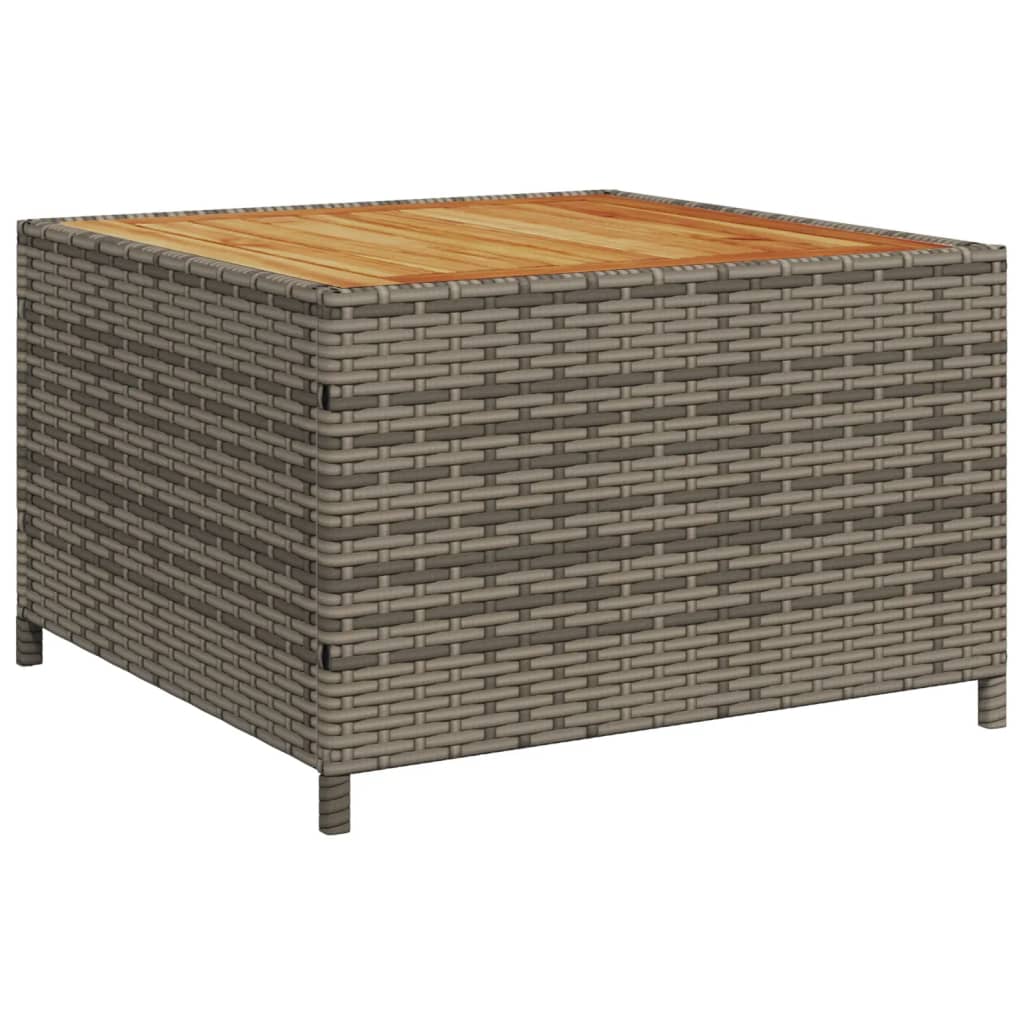Canapé de jardin avec table et coussins en forme de L gris - XIOS