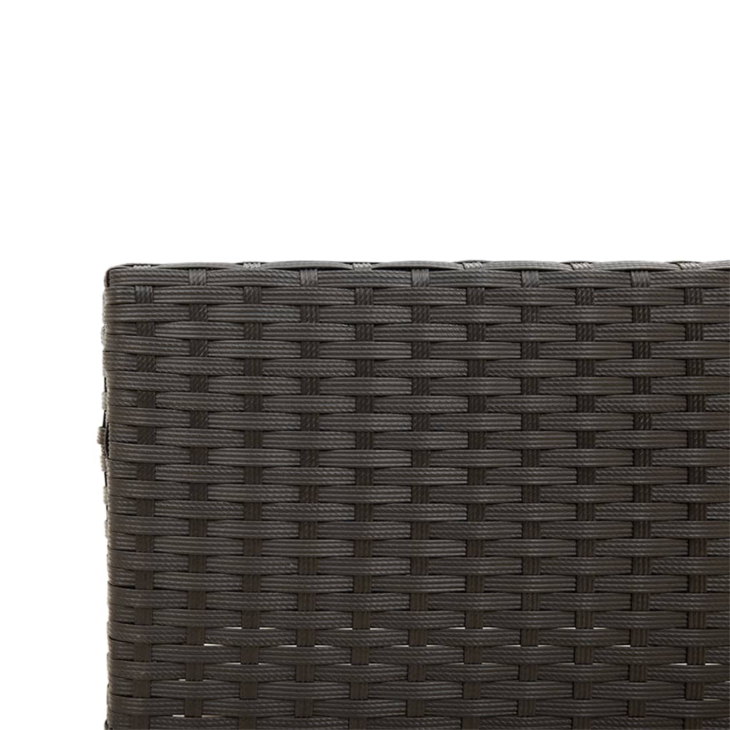 Canapé de jardin avec table et coussins en forme de L noir - XIOS