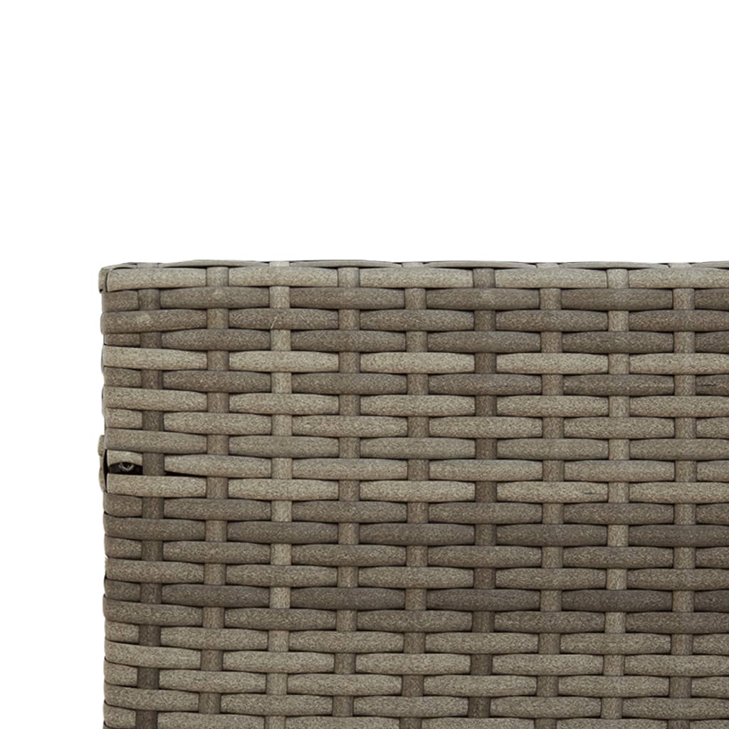 Canapé de jardin avec table et coussins en forme de L gris - XIOS