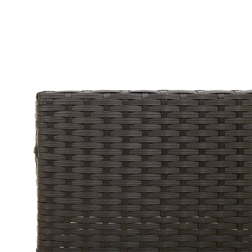 Canapé de jardin avec table et coussins en forme de L noir - XIOS