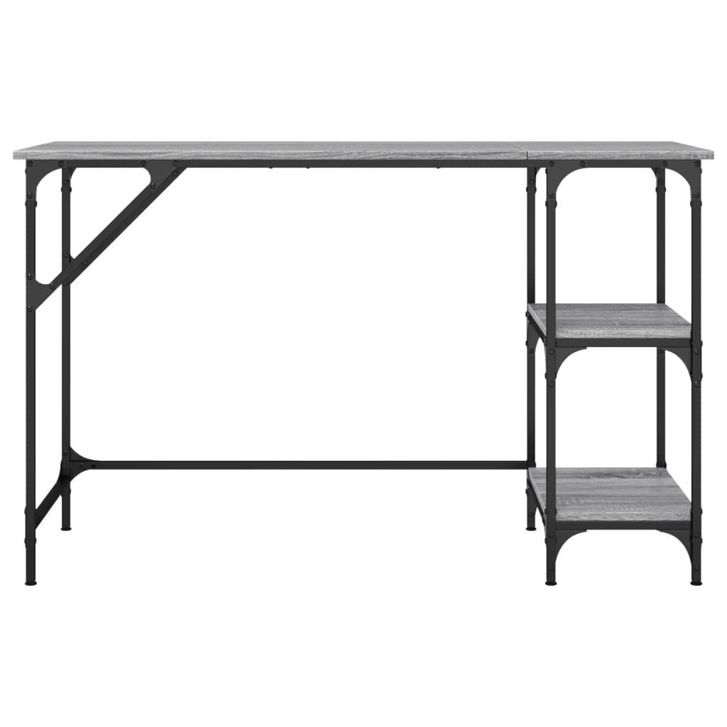 Bureau sonoma gris 120x50x75 cm métal et bois d'ingénierie - XIOS