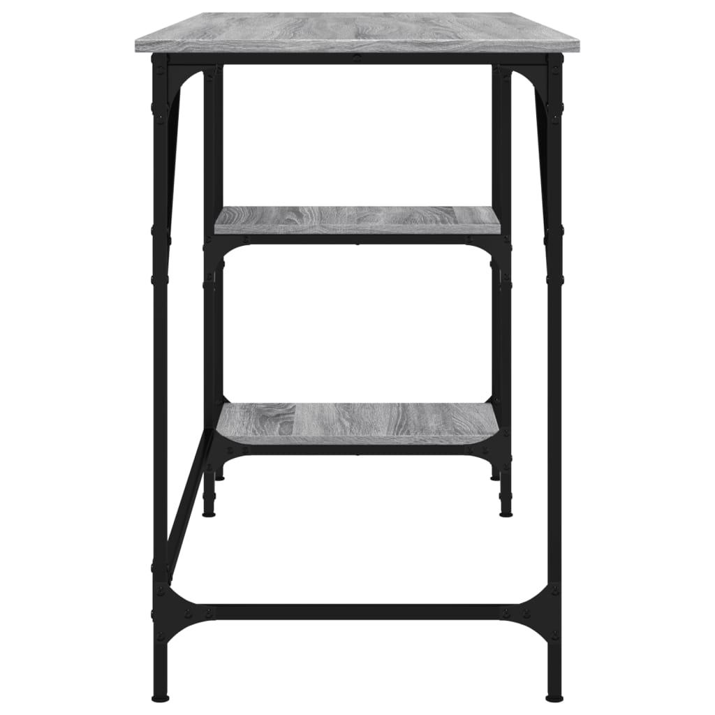Bureau sonoma gris 120x50x75 cm métal et bois d'ingénierie - XIOS