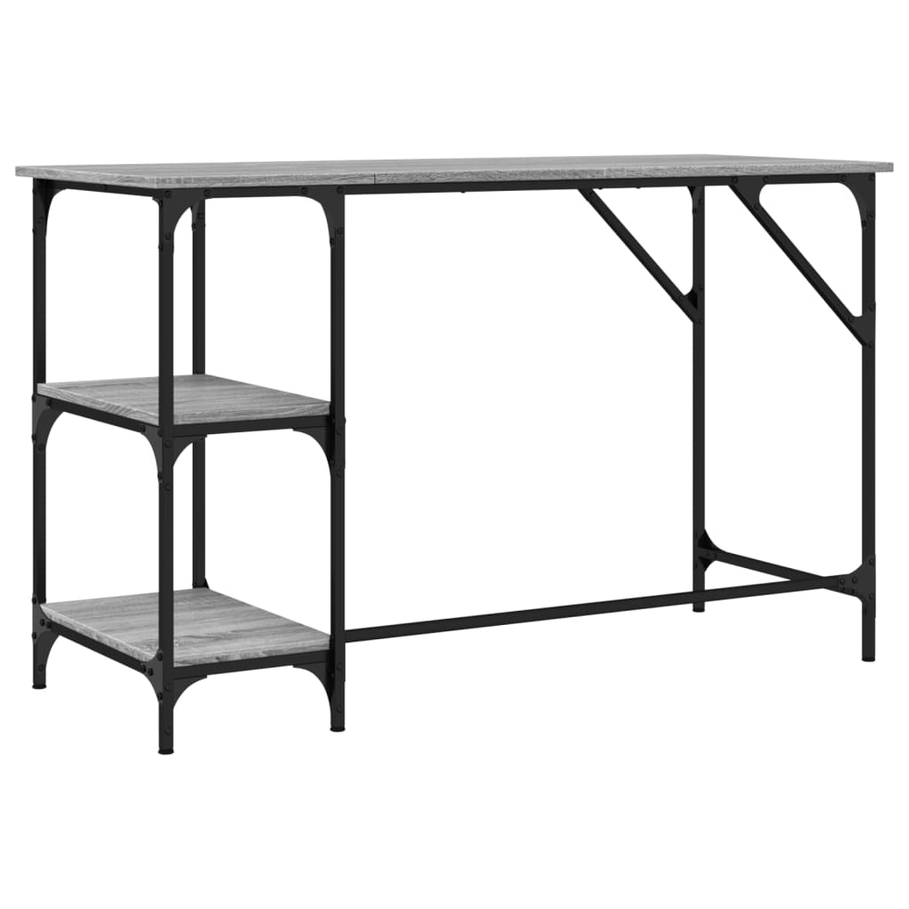 Bureau sonoma gris 120x50x75 cm métal et bois d'ingénierie - XIOS