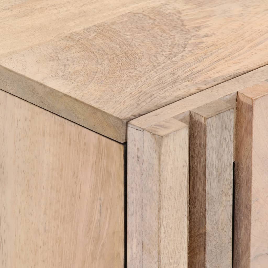 Table de chevet 40x34x46 cm bois de manguier massif blanchi - XIOS