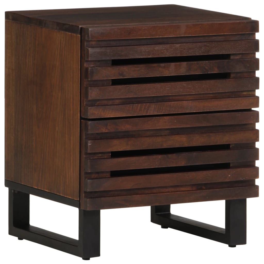 Tables de chevet 2 pcs 40x34x46 cm bois de manguier massif