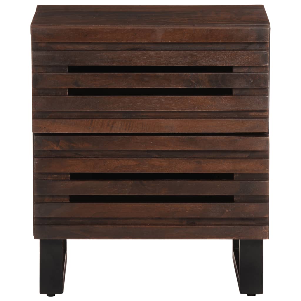 Tables de chevet 2 pcs 40x34x46 cm bois de manguier massif