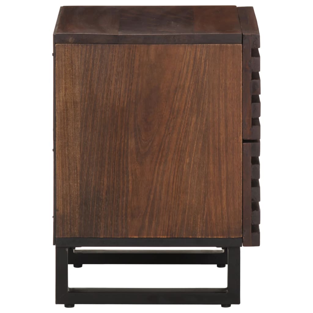 Tables de chevet 2 pcs 40x34x46 cm bois de manguier massif