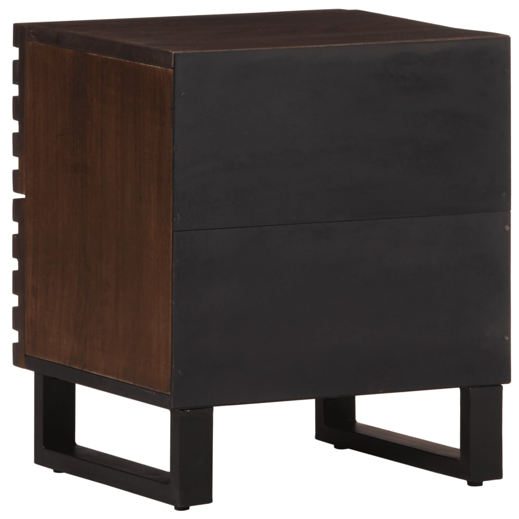 Tables de chevet 2 pcs 40x34x46 cm bois de manguier massif