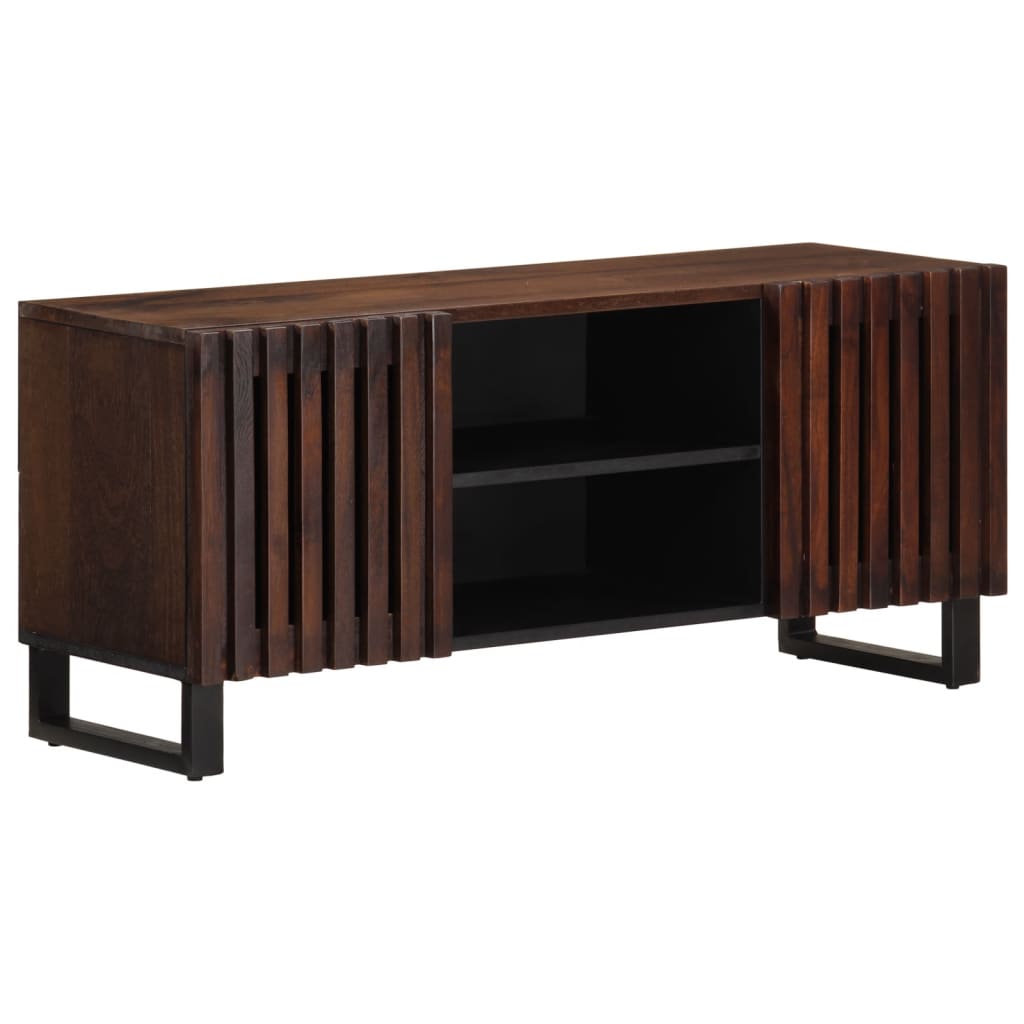 Meuble TV marron 105x34x46 cm bois massif manguier - XIOS