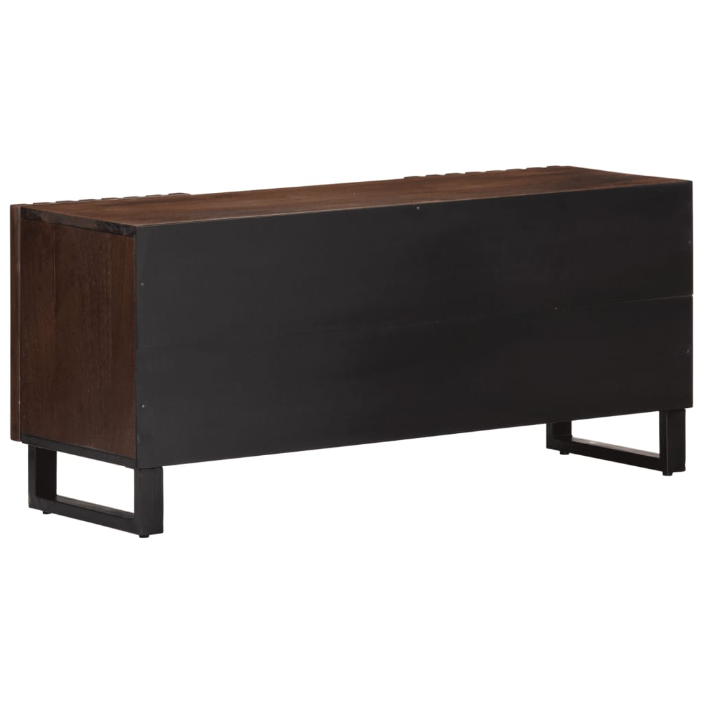 Meuble TV marron 105x34x46 cm bois massif manguier - XIOS