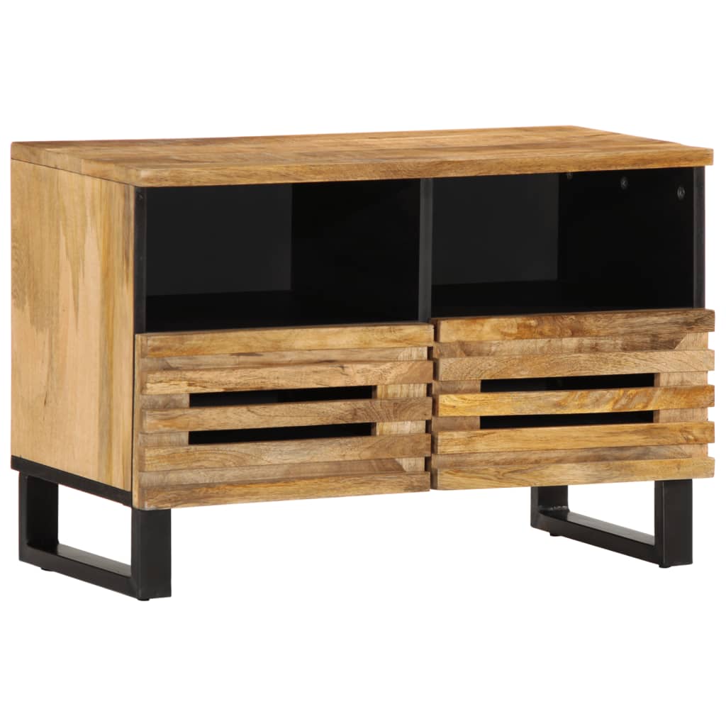 Meuble TV 70x34x46 cm bois massif de manguier brut - XIOS