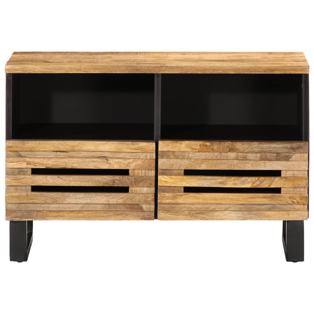 Meuble TV 70x34x46 cm bois massif de manguier brut - XIOS