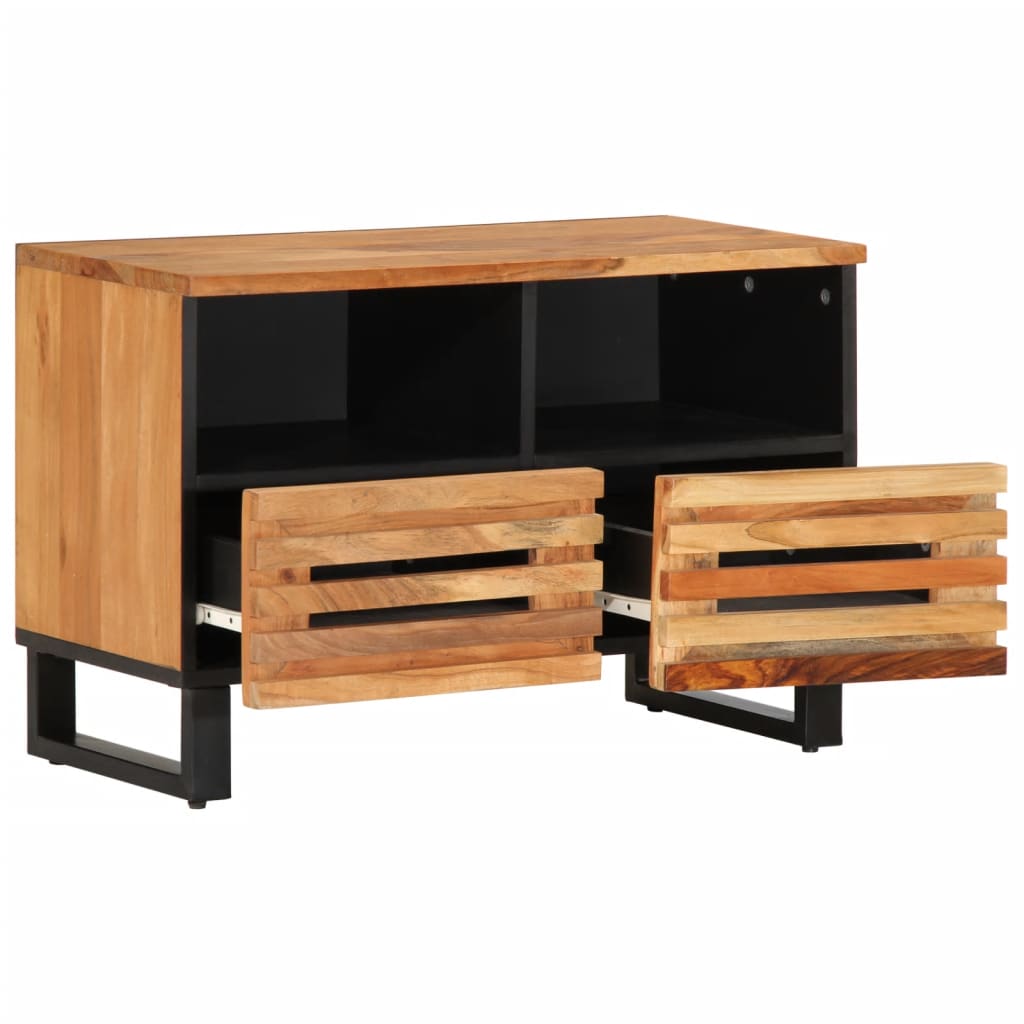 Meuble TV 70x34x46 cm bois d'acacia massif - XIOS