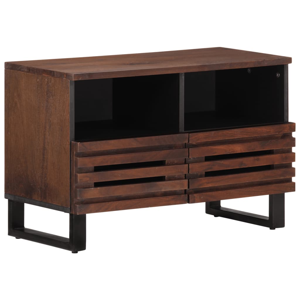 Meuble TV marron 70x34x46 cm bois massif de manguier - XIOS