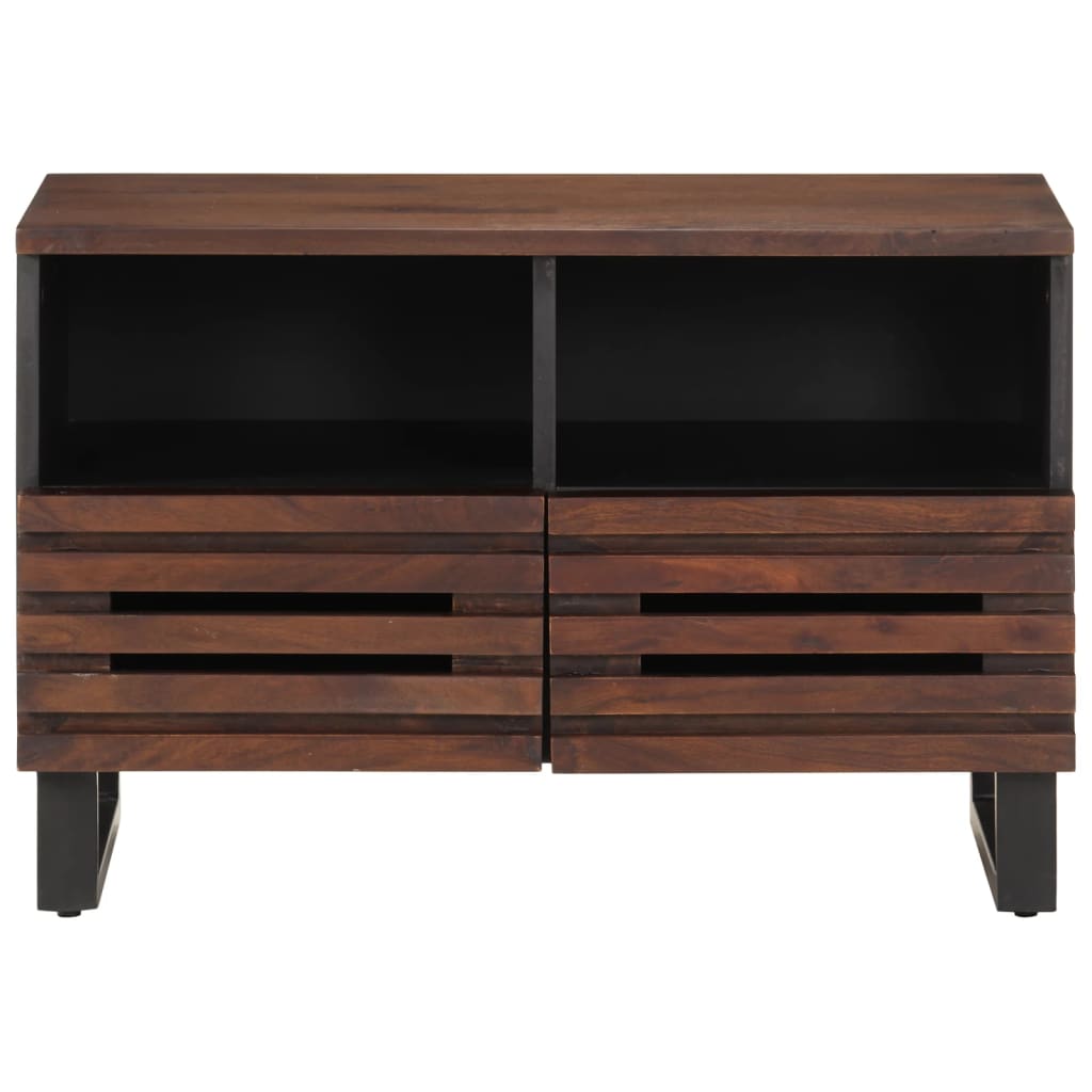 Meuble TV marron 70x34x46 cm bois massif de manguier - XIOS
