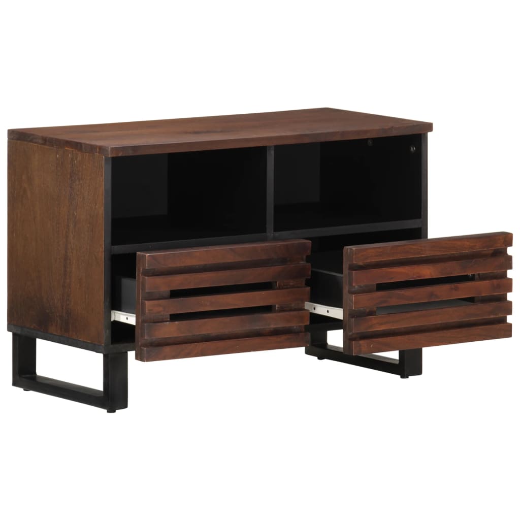 Meuble TV marron 70x34x46 cm bois massif de manguier - XIOS