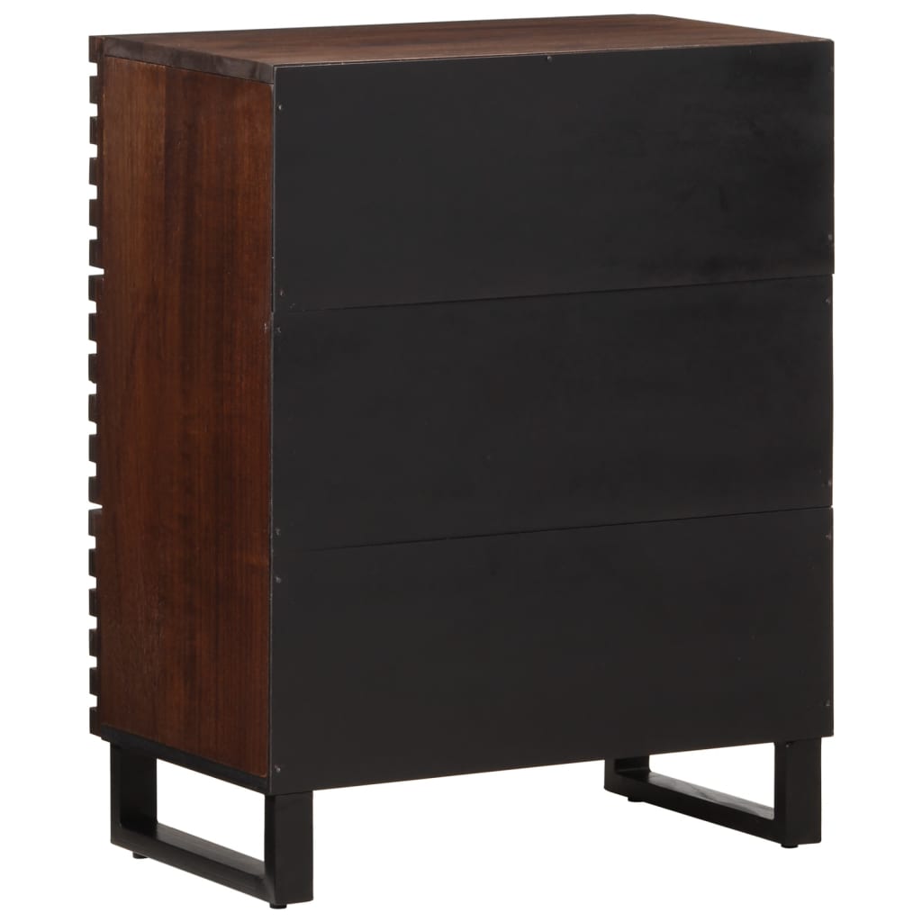 Buffet marron 60x34x75 cm bois massif de manguier - XIOS