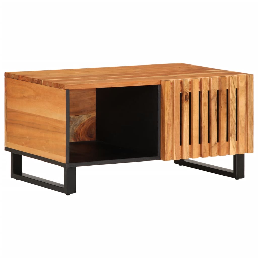 Table basse 80x51x40 cm bois massif d'acacia - XIOS