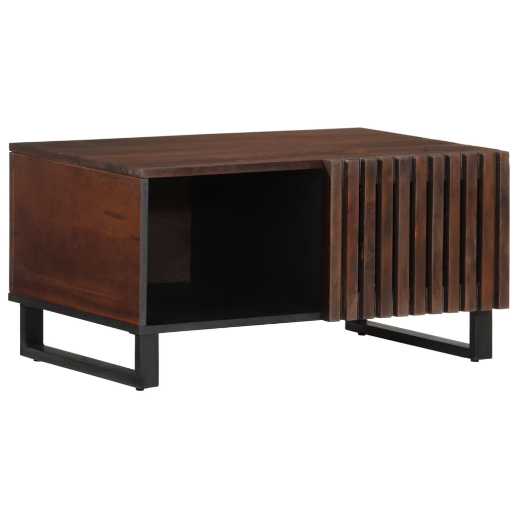 Table basse marron 80x51x40 cm bois de massif manguier - XIOS