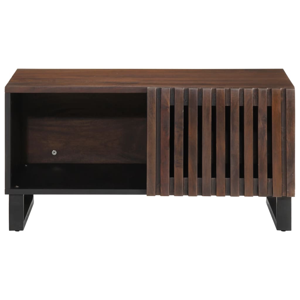 Table basse marron 80x51x40 cm bois de massif manguier - XIOS