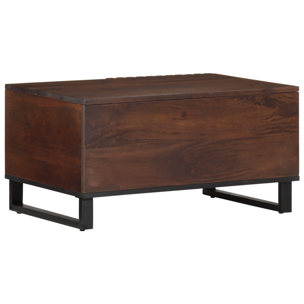 Table basse marron 80x51x40 cm bois de massif manguier - XIOS