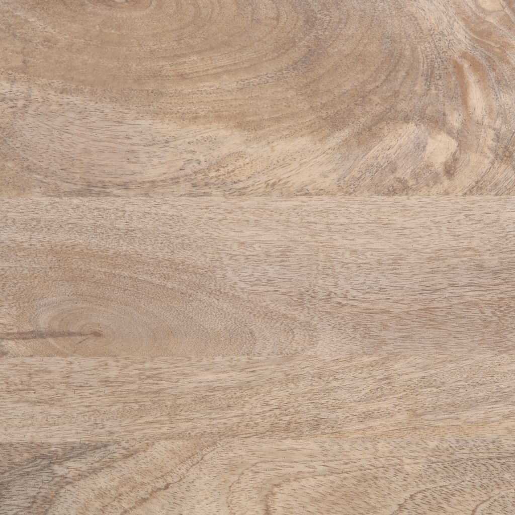 Table basse blanc 80x51x40 cm bois de manguier massif - XIOS