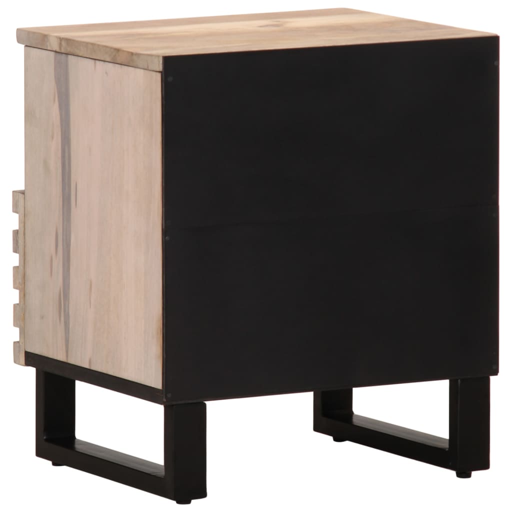 Tables de chevet 2 pcs 40x34x46 cm bois manguier massif blanchi - XIOS