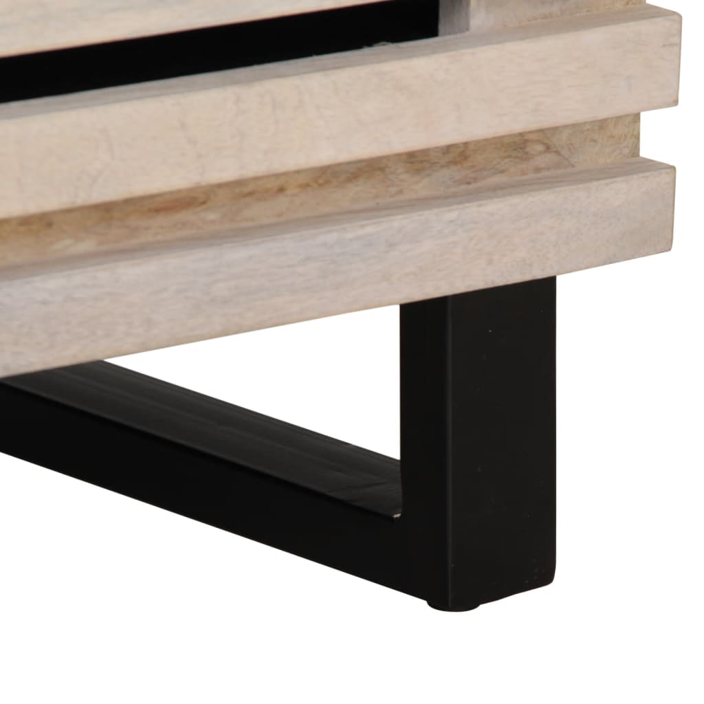 Tables de chevet 2 pcs 40x34x46 cm bois manguier massif blanchi - XIOS