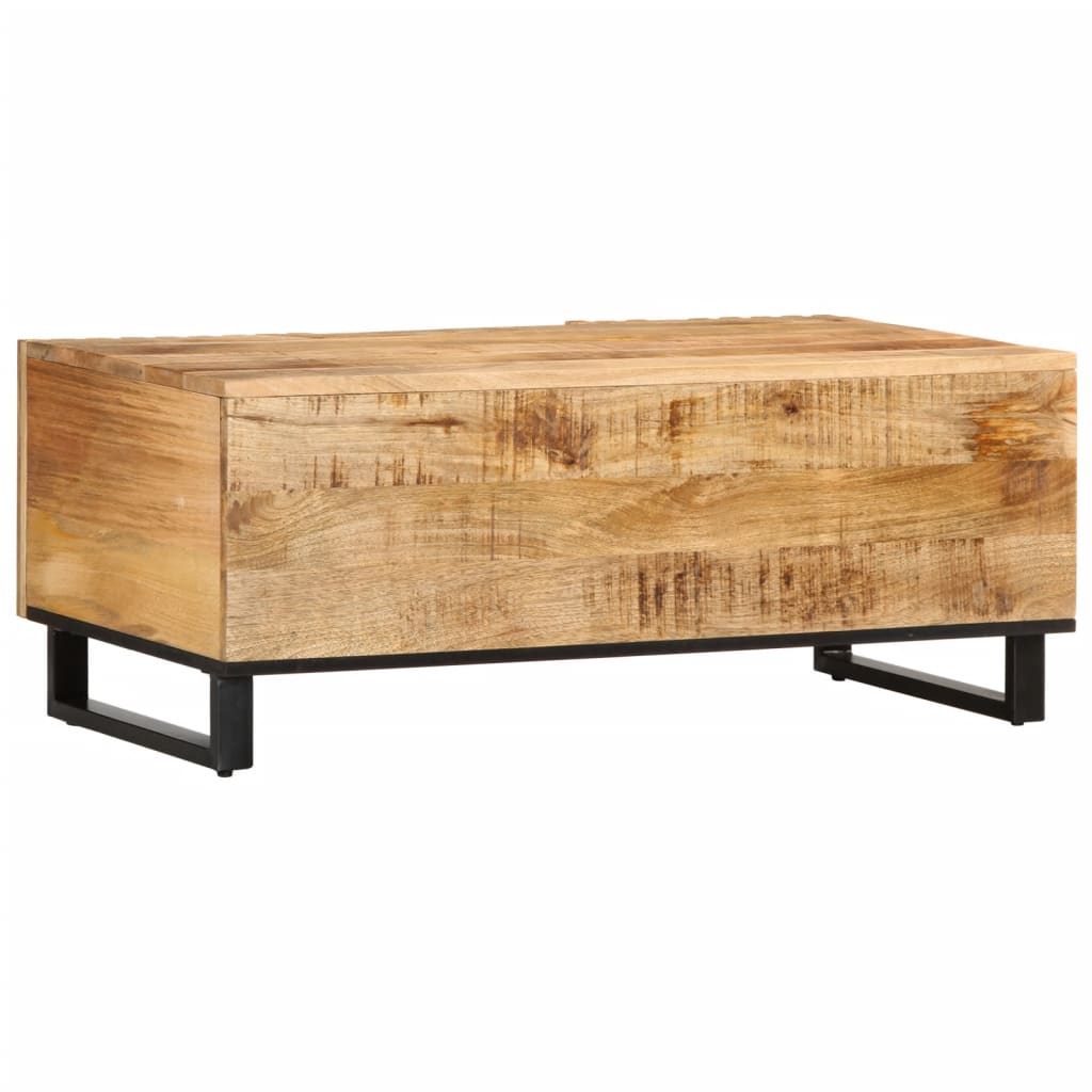 Table basse 100x55x40 cm bois de manguier massif brut - XIOS