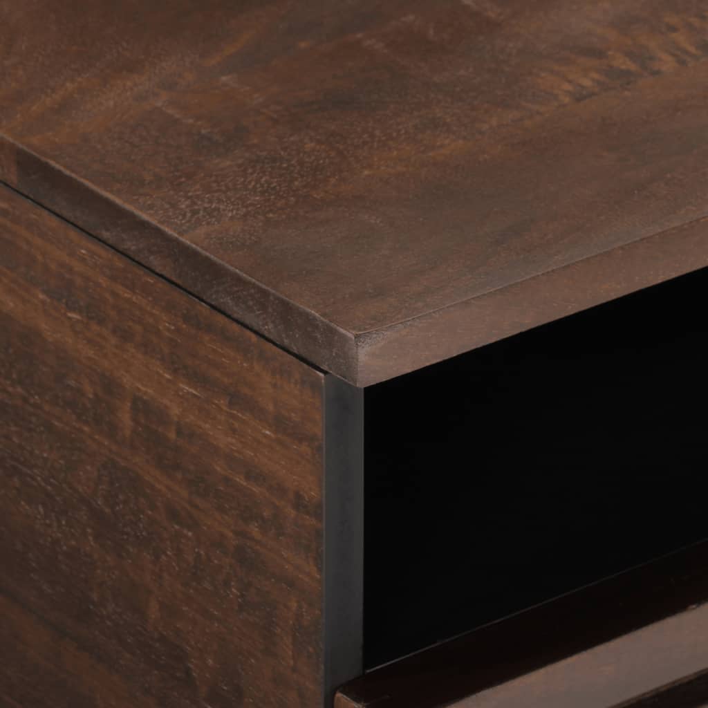 Table basse marron 80x55x40 cm bois de massif manguier - XIOS