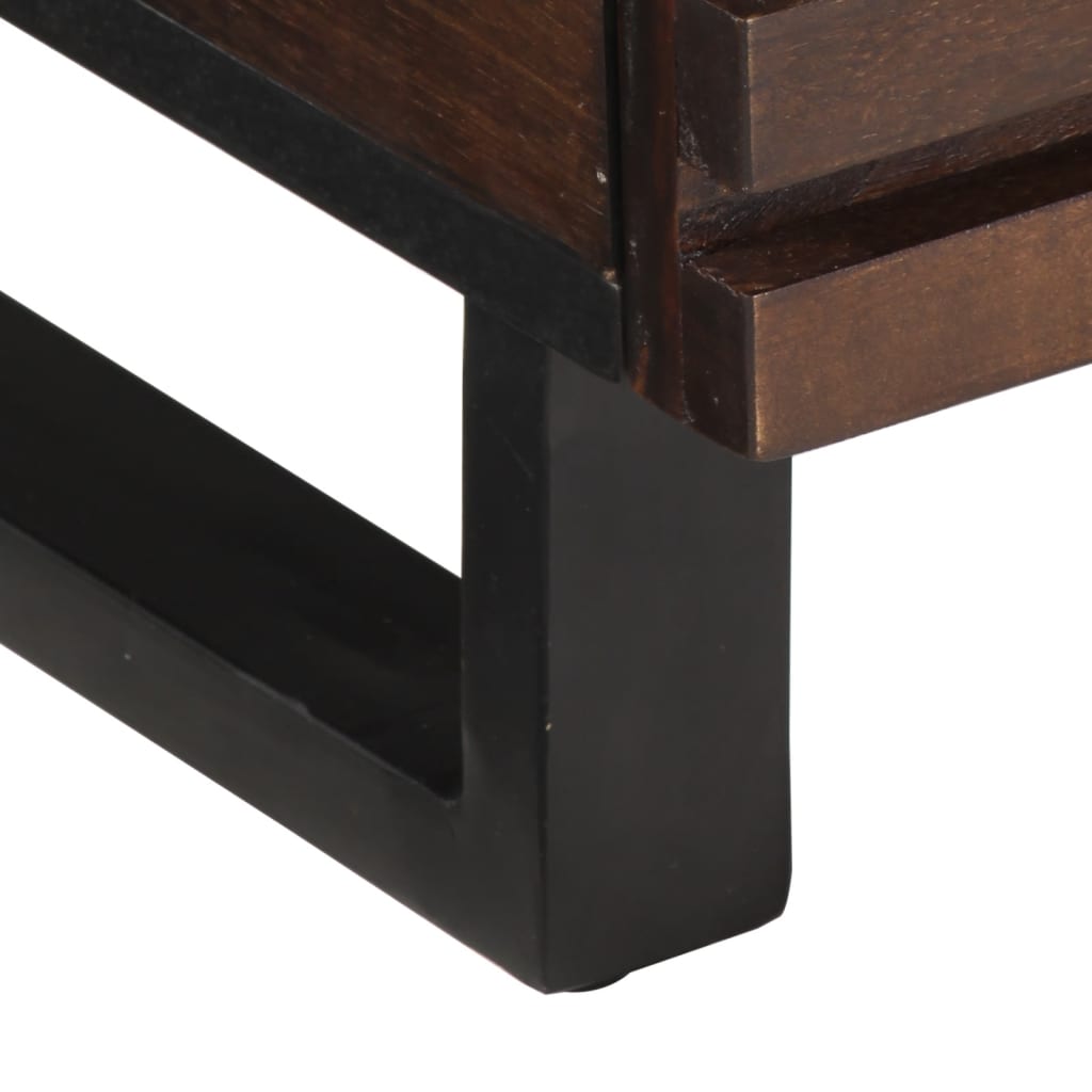 Table basse marron 80x55x40 cm bois de massif manguier - XIOS