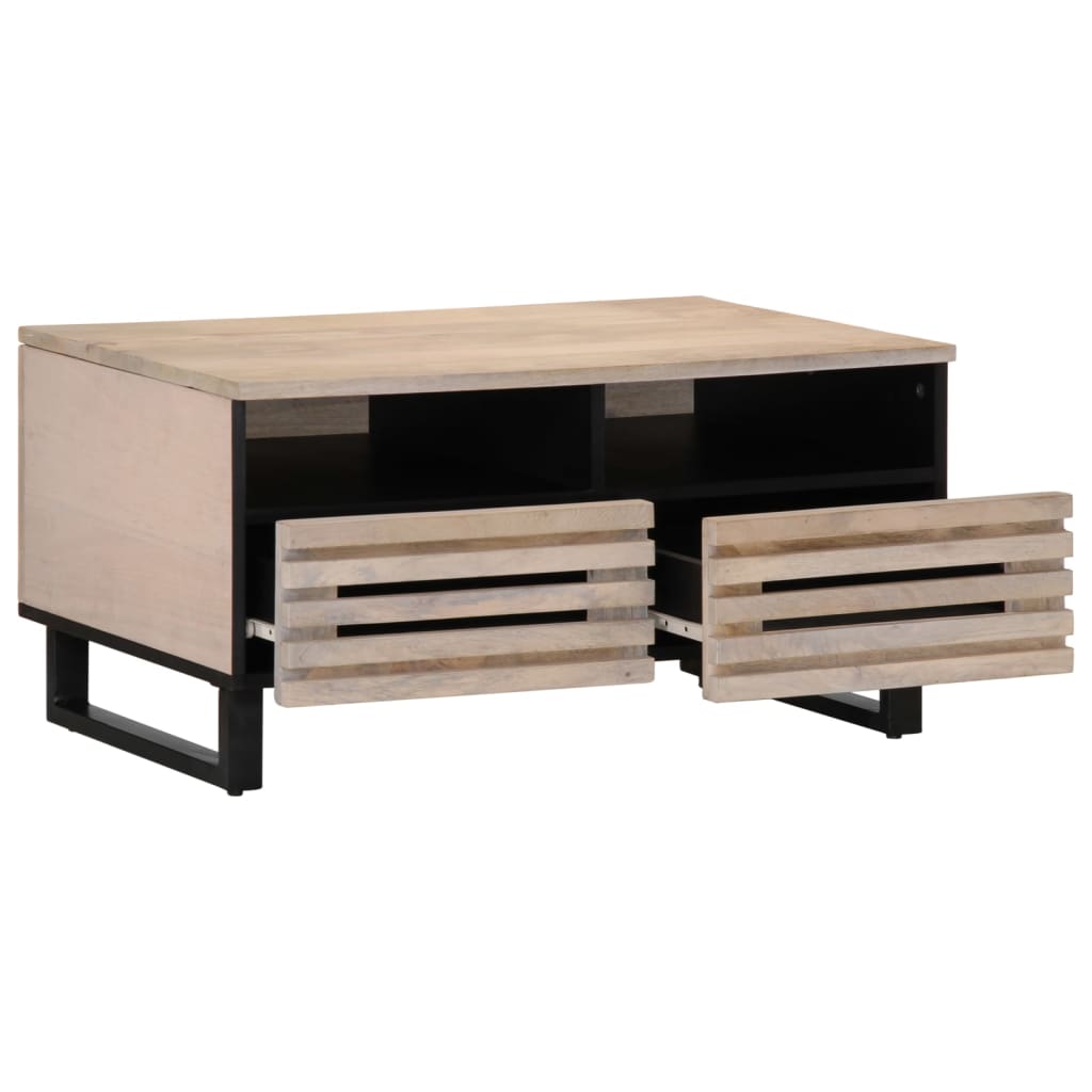 Table basse 80x55x40 cm bois de manguier massif - XIOS