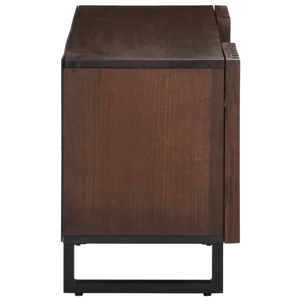 Meuble TV marron 100x34x46 cm bois massif manguier - XIOS