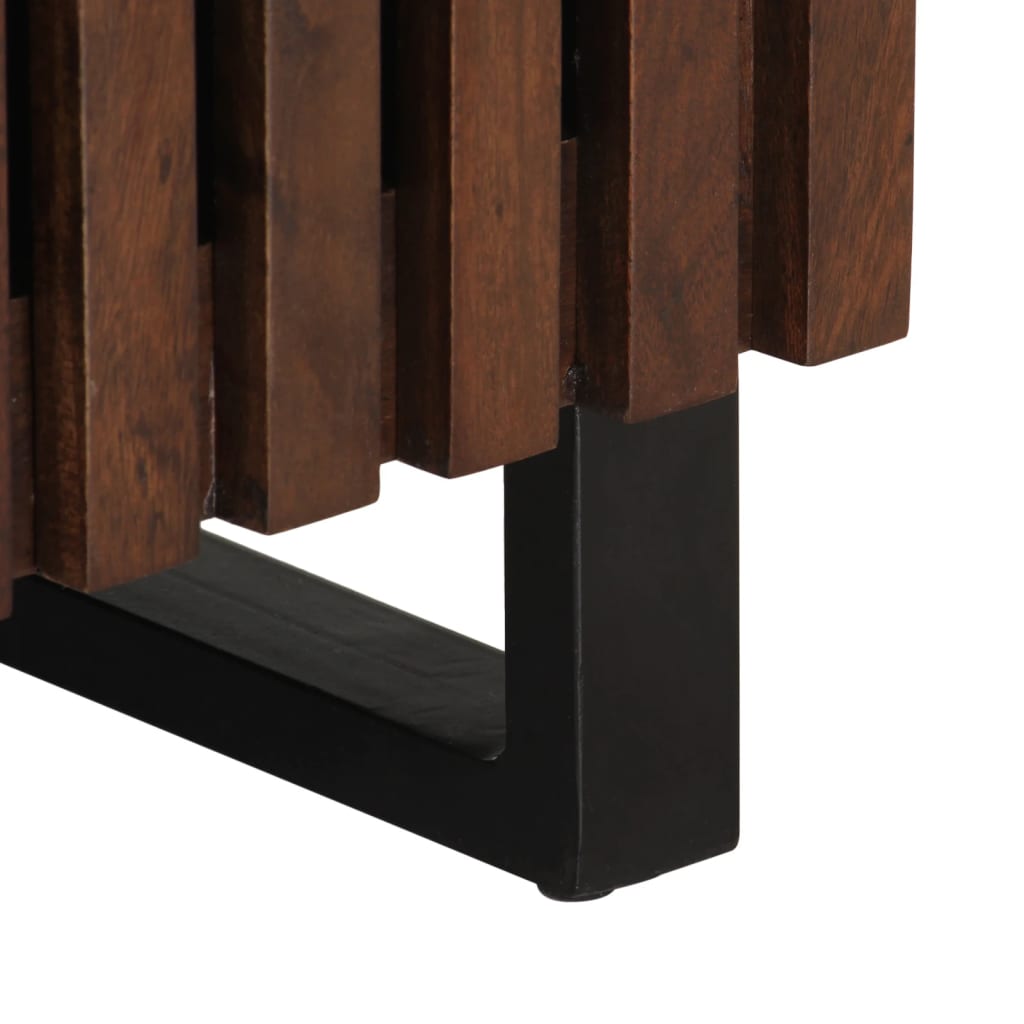 Meuble TV marron 100x34x46 cm bois massif manguier - XIOS