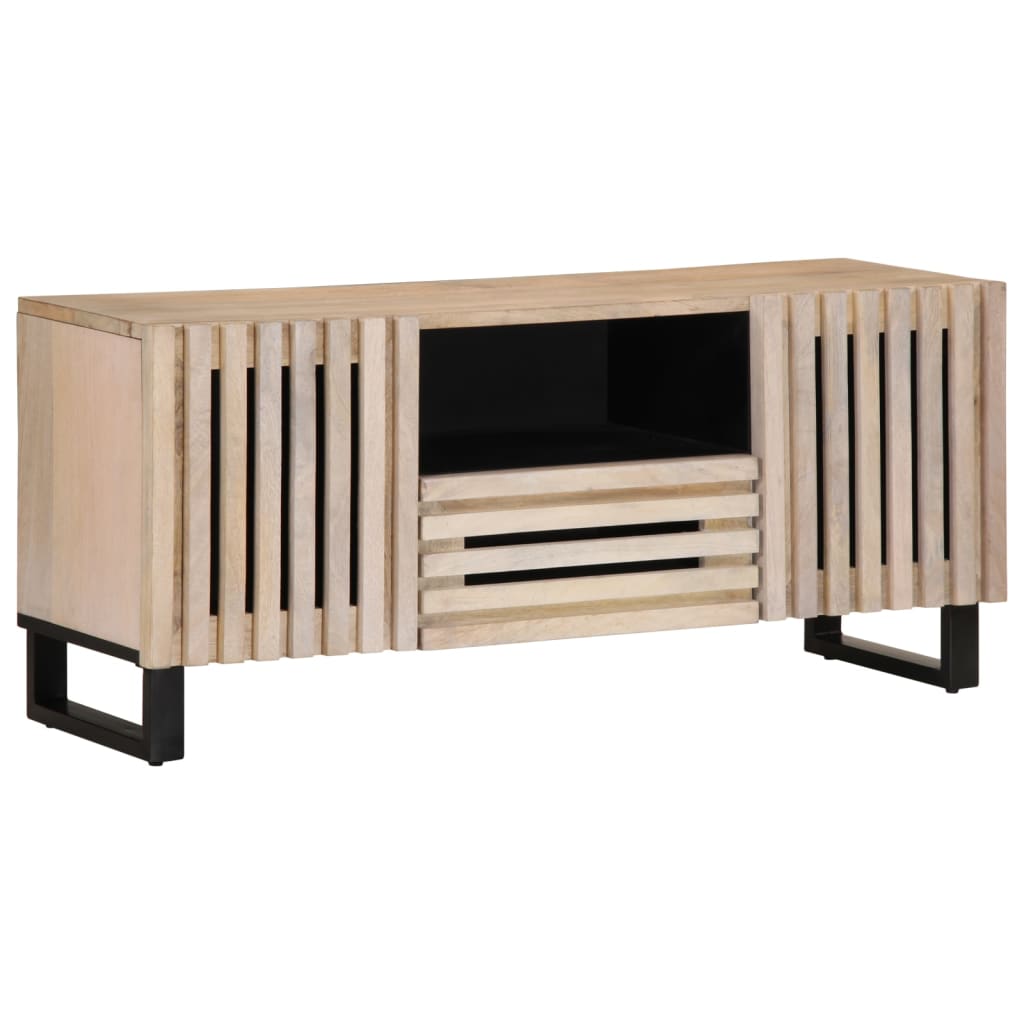Meuble TV 100x34x46 cm bois massif de manguier - XIOS