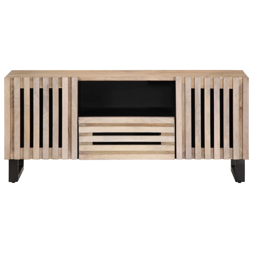 Meuble TV 100x34x46 cm bois massif de manguier - XIOS