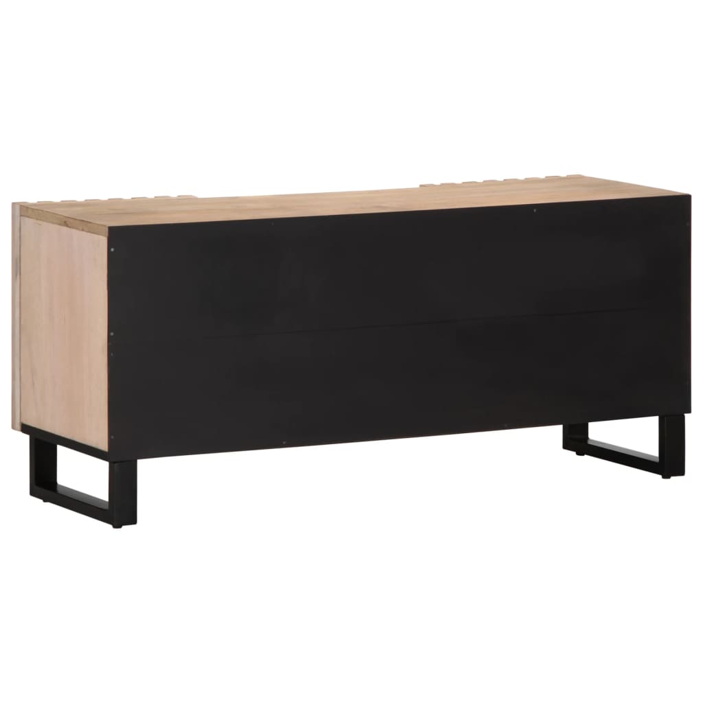 Meuble TV 100x34x46 cm bois massif de manguier - XIOS
