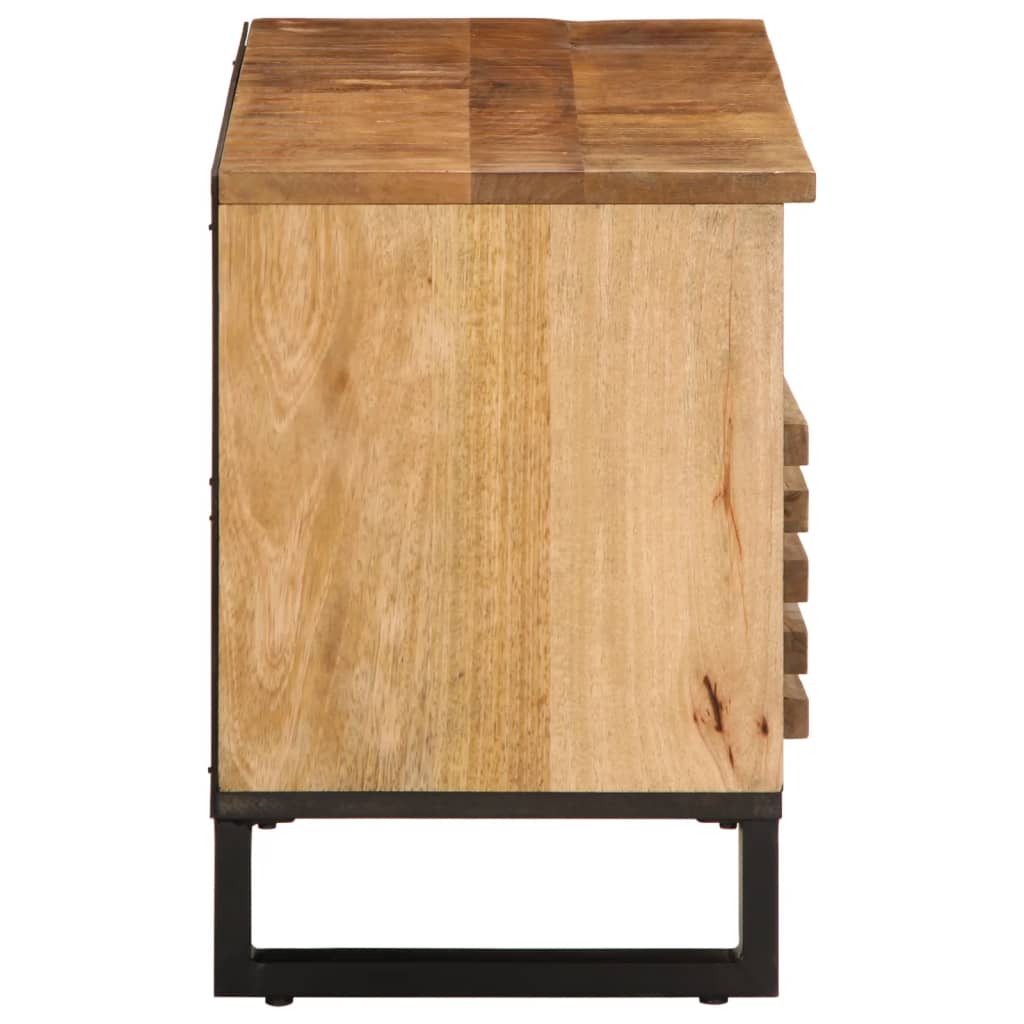 Meuble TV 100x34x46 cm bois massif de manguier brut - XIOS