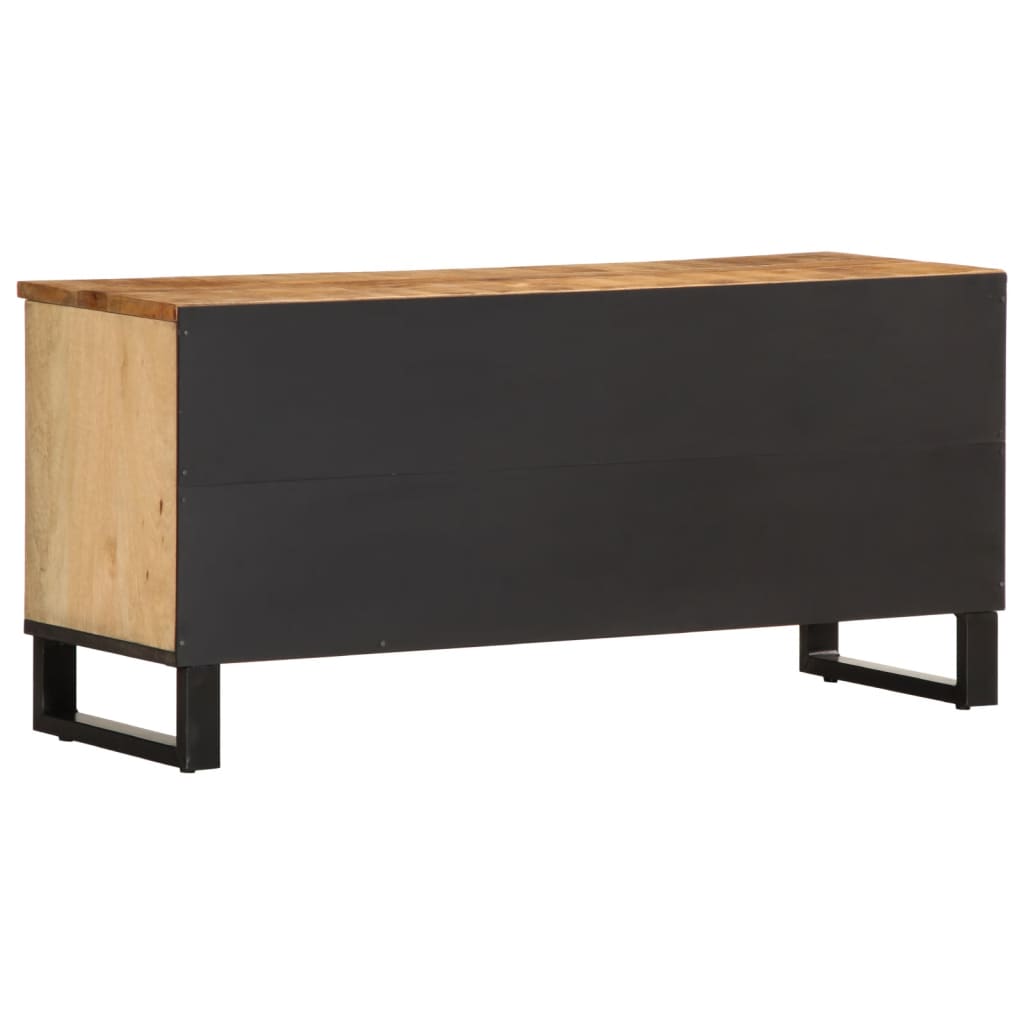 Meuble TV 100x34x46 cm bois massif de manguier brut - XIOS