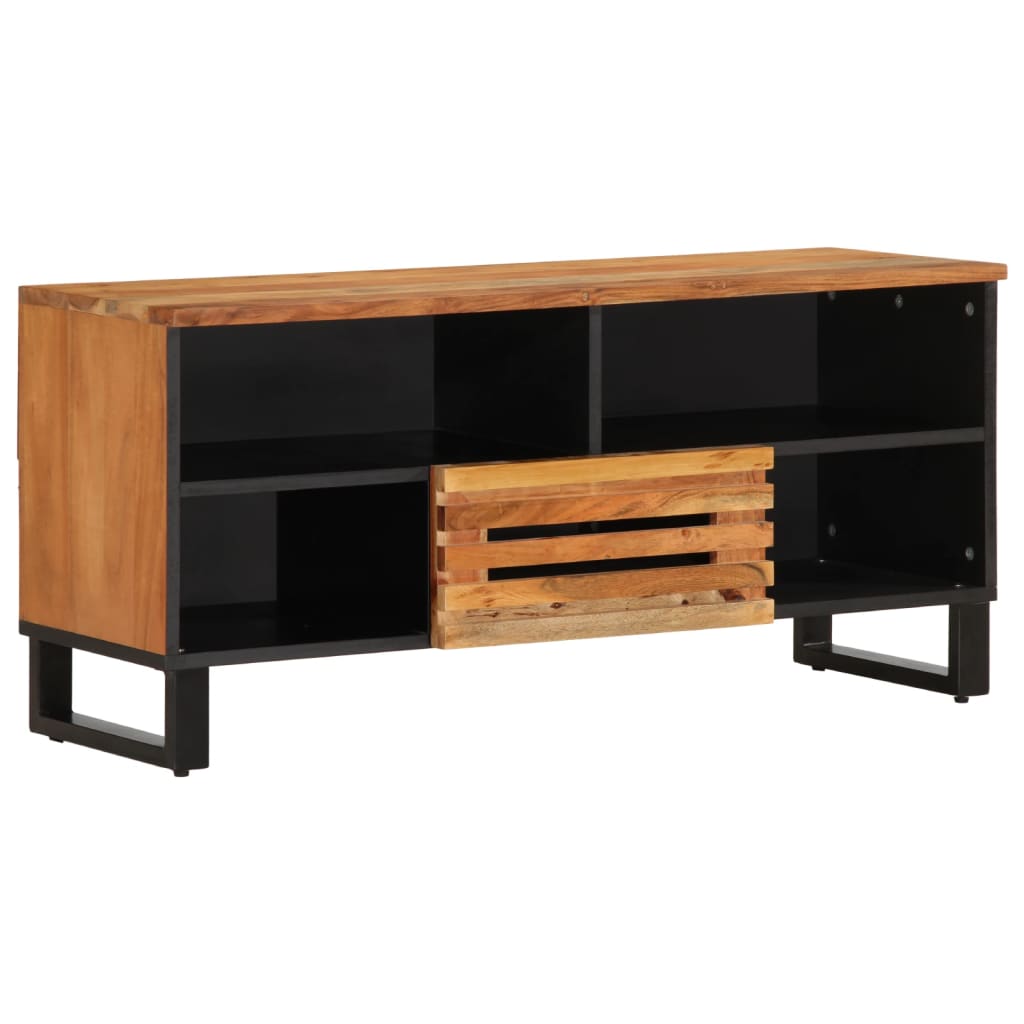 Meuble TV 100x34x46 cm bois d'acacia massif - XIOS