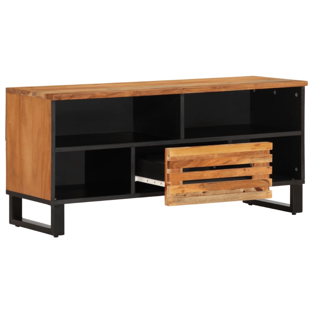 Meuble TV 100x34x46 cm bois d'acacia massif - XIOS