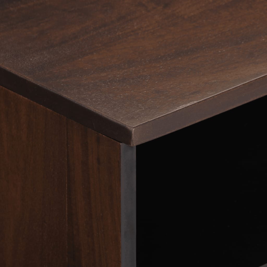 Meuble TV marron 100x34x46 cm bois massif manguier - XIOS