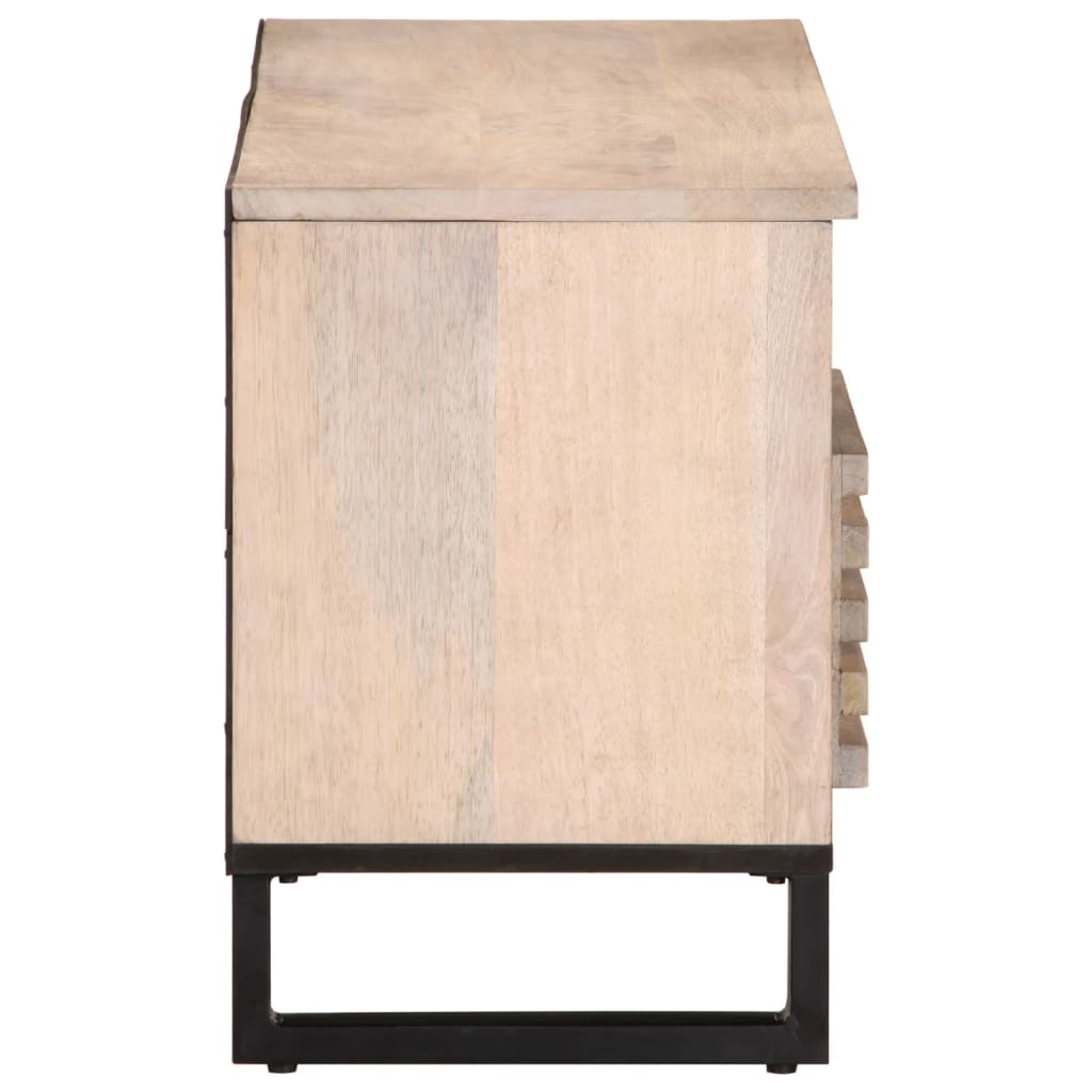 Meuble TV 100x34x46 cm bois massif de manguier - XIOS