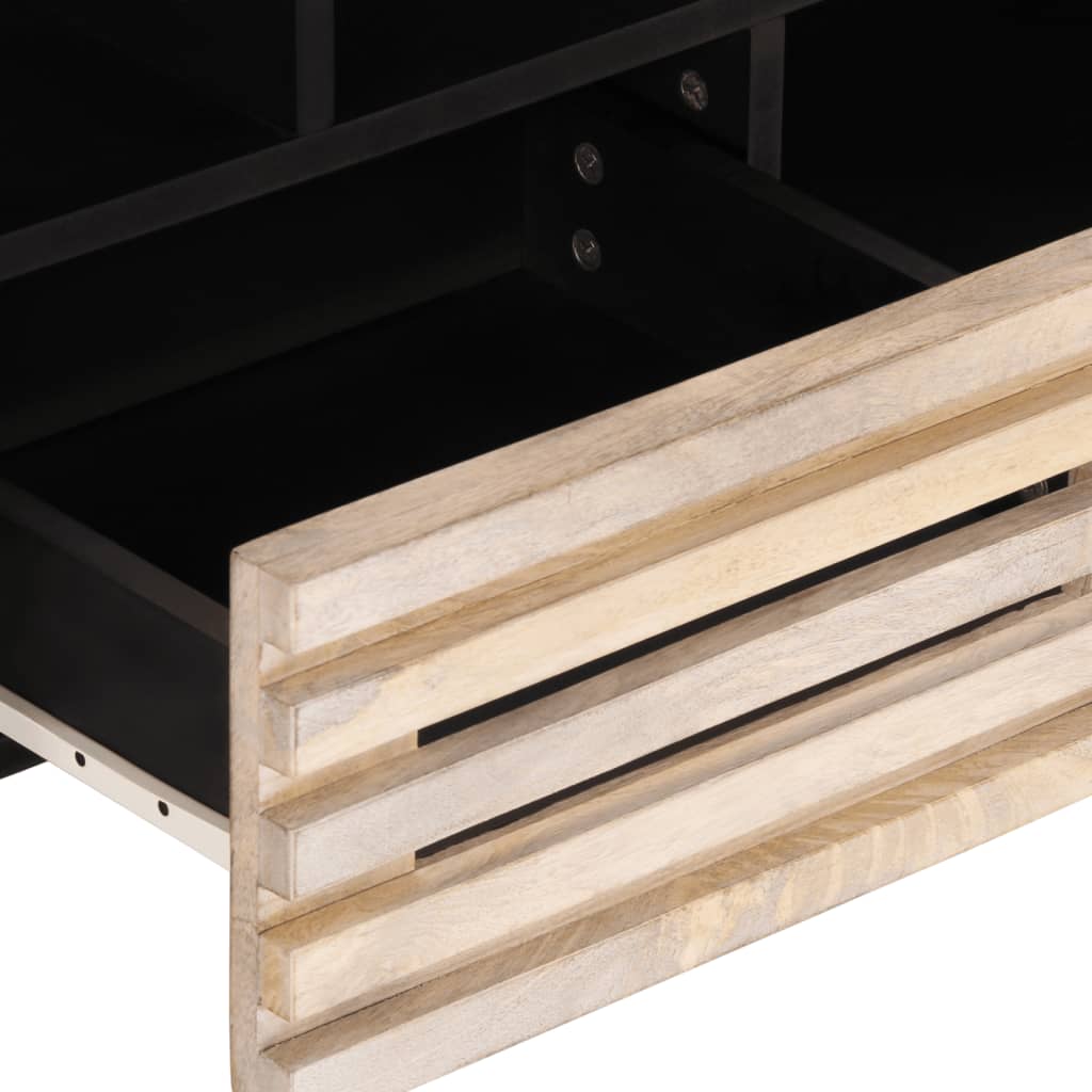 Meuble TV 100x34x46 cm bois massif de manguier - XIOS