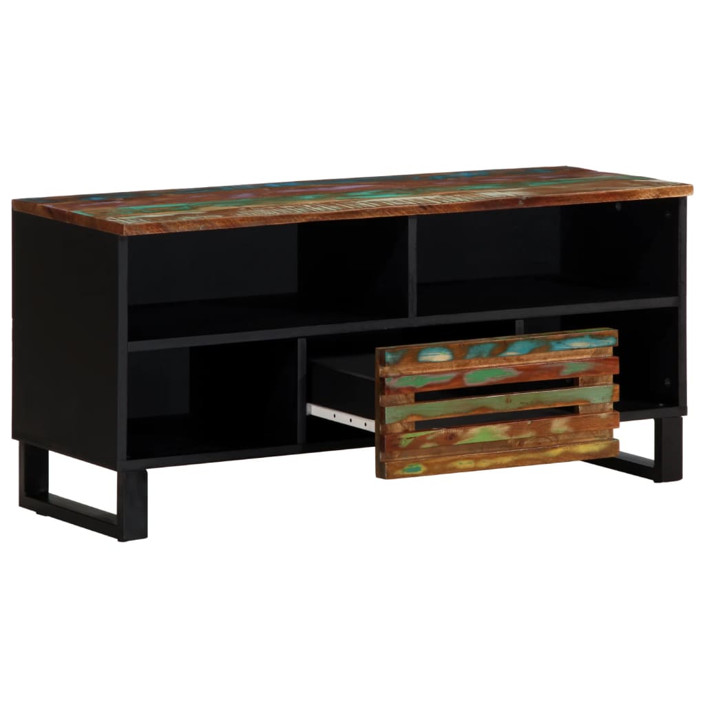 Meuble TV 100x34x46 cm bois d'acacia solide - XIOS