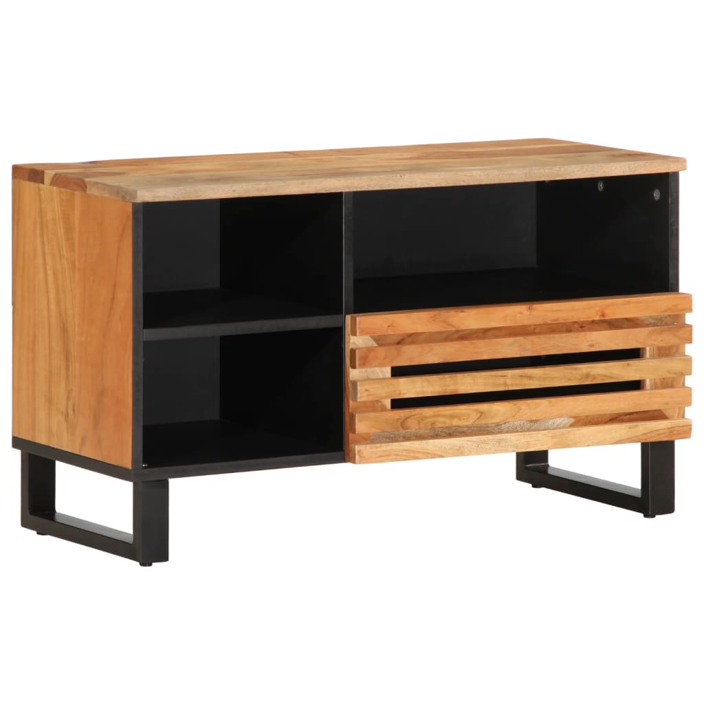 Meuble TV 80x34x46 cm bois d'acacia massif - XIOS
