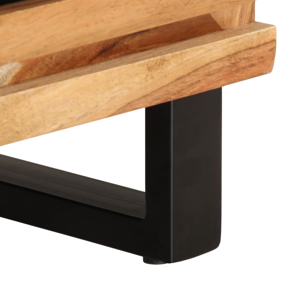 Meuble TV 80x34x46 cm bois d'acacia massif - XIOS