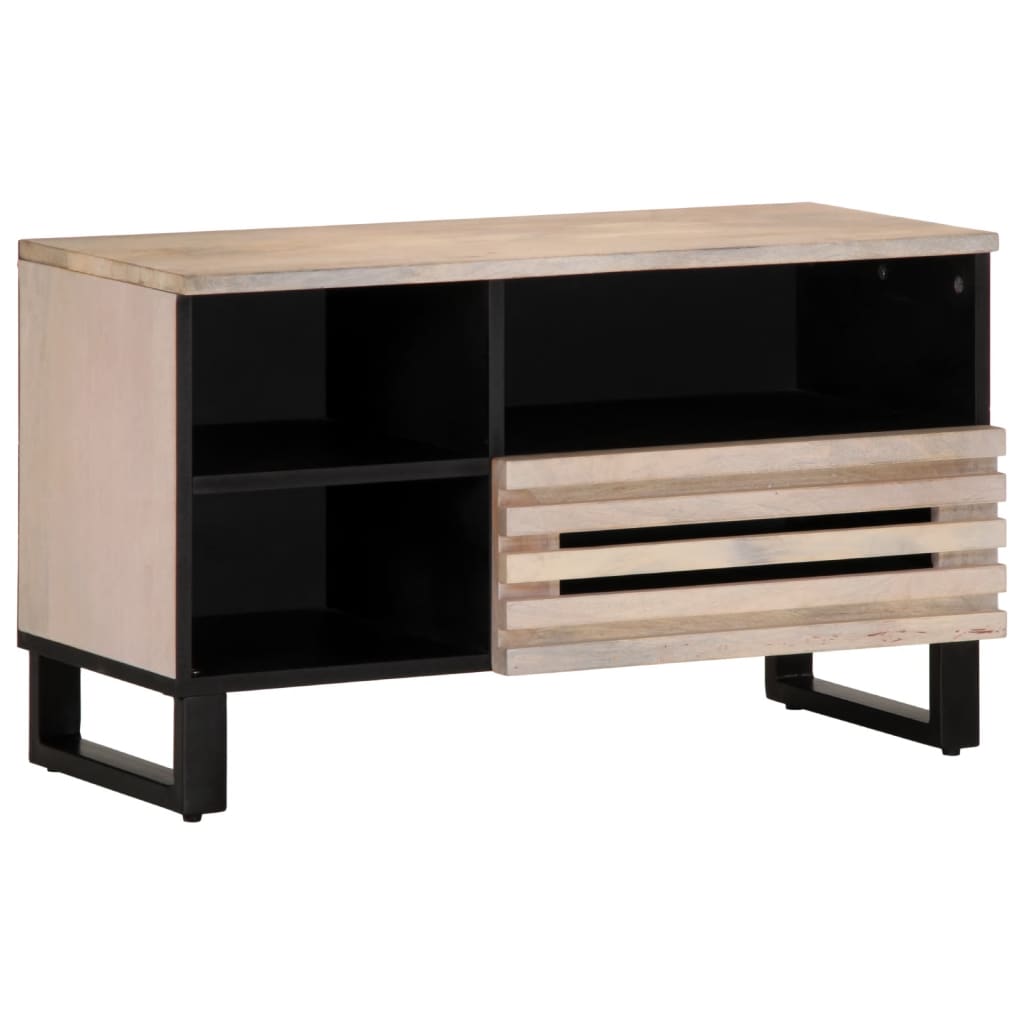 Meuble TV 80x34x46 cm bois massif de manguier - XIOS