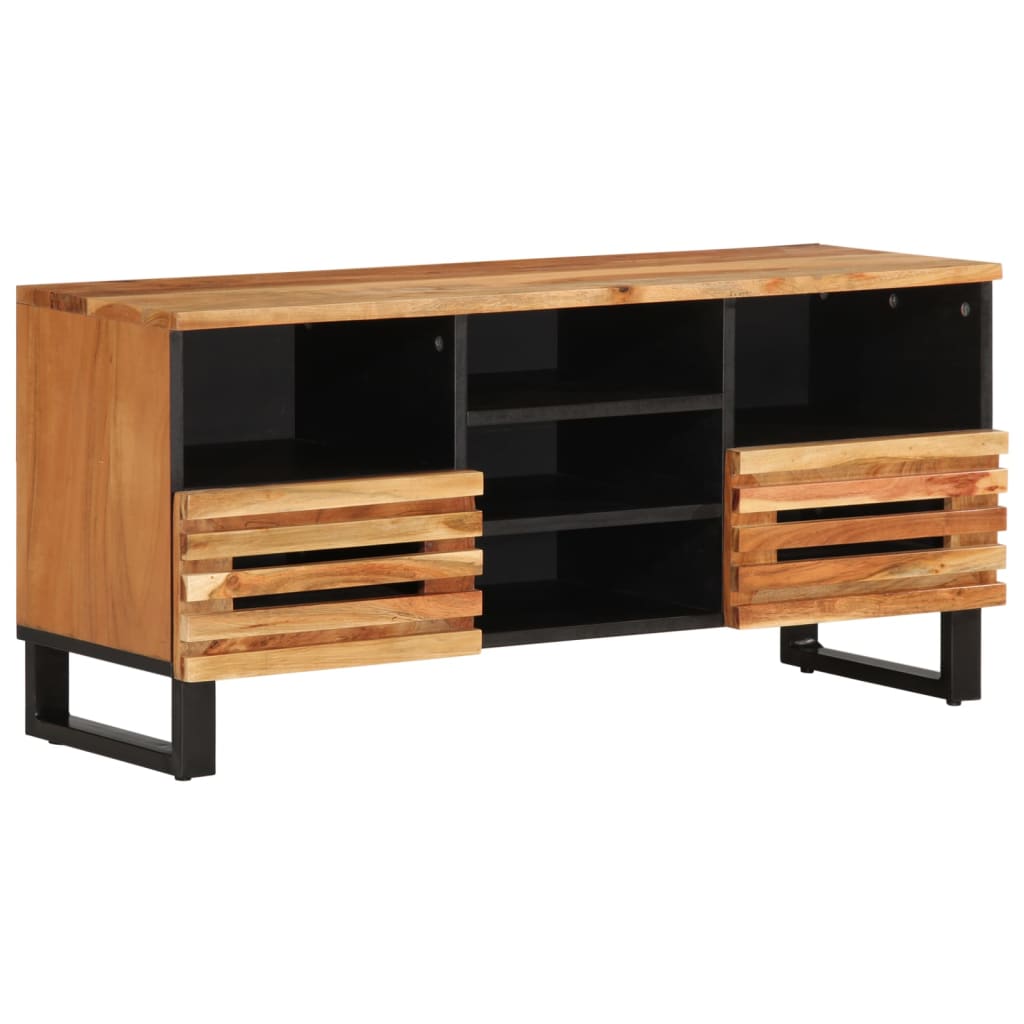 Meuble TV 100x34x46 cm bois d'acacia massif - XIOS